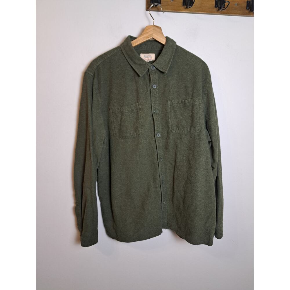 Boston Traders Long Sleeve Regular Fit Casual Button-Down Men Green XL